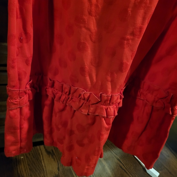 Sangria nwt poplin shift dress size 14 bow polka - Picture 7 of 7